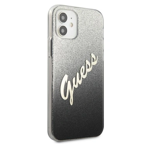 Kup Guess Apple Tasche GUHCP12SPCUGLSBK iPhone 12 mini schwarz/schwarz Hardcase Glitter Gradient Script - GUE859BLK - {ean13} - Sklep Home Screen