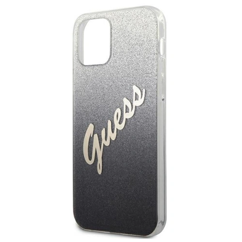 Kup Guess Apple Tasche GUHCP12SPCUGLSBK iPhone 12 mini schwarz/schwarz Hardcase Glitter Gradient Script - GUE859BLK - {ean13} - Sklep Home Screen