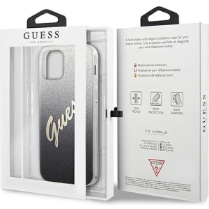 Buy Guess GUHCP12SPCUGLSBK Apple iPhone 12 mini black hardcase Glitter Gradient Script - GUE859BLK - {ean13} - Home Screen Store Europe