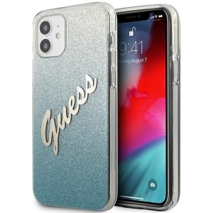 Kup Etui Guess GUHCP12SPCUGLSBL Apple iPhone 12 mini albastru/blue hardcase Glitter Gradient Script - GUE860BLU - {ean13} - Sklep Home Screen