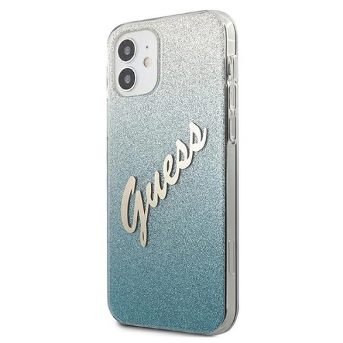 Kup Etui Guess GUHCP12SPCUGLSBL Apple iPhone 12 mini albastru/blue hardcase Glitter Gradient Script - GUE860BLU - {ean13} - Sklep Home Screen