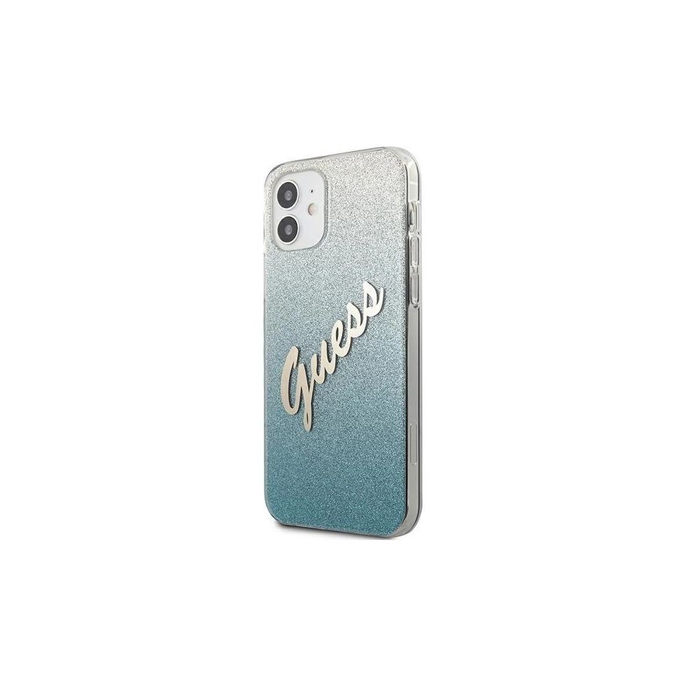 Etui Guess GUHCP12SPCUGLSBL Apple iPhone 12 mini niebieski/blue hardcase Glitter Gradient Script