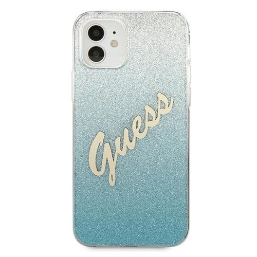 Kup Etui Guess GUHCP12SPCUGLSBL Apple iPhone 12 mini albastru/blue hardcase Glitter Gradient Script - GUE860BLU - {ean13} - Sklep Home Screen