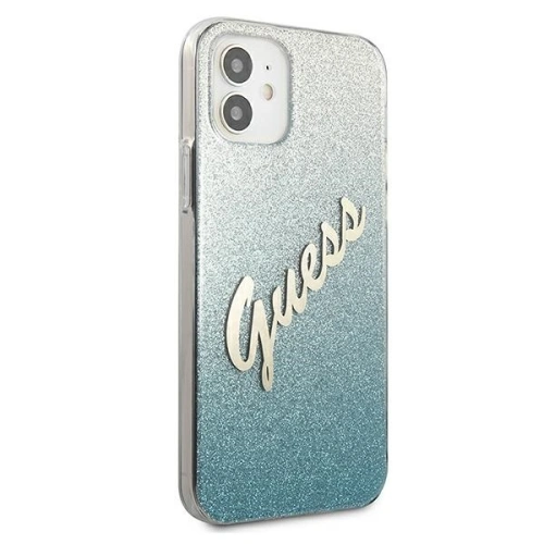 Kup Etui Guess GUHCP12SPCUGLSBL Apple iPhone 12 mini albastru/blue hardcase Glitter Gradient Script - GUE860BLU - {ean13} - Sklep Home Screen