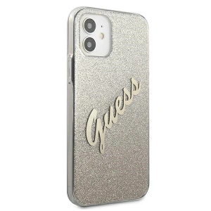 Buy Guess GUHCP12SPCUGLSGO Apple iPhone 12 mini gold hardcase Glitter Gradient Script - GUE861GLD - {ean13} - Home Screen Store Europe
