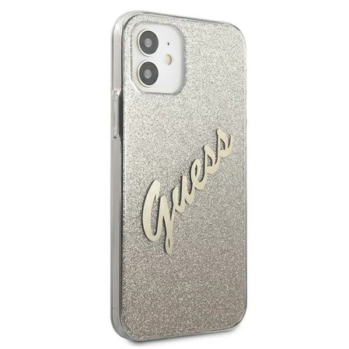 Kup Etui Guess GUHCP12SPCUGLSGO Apple iPhone 12 mini auriu/gold hardcase Glitter Gradient Script - GUE861GLD - {ean13} - Sklep Home Screen