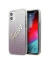 Guess Apple Tasche GUHCP12SPCUGLSPI iPhone 12 mini rosa/rosa Hartschale Glitter Gradient Script