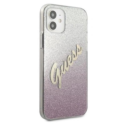Kup Guess Apple Tasche GUHCP12SPCUGLSPI iPhone 12 mini rosa/rosa Hartschale Glitter Gradient Script - GUE862PNK - {ean13} - Sklep Home Screen