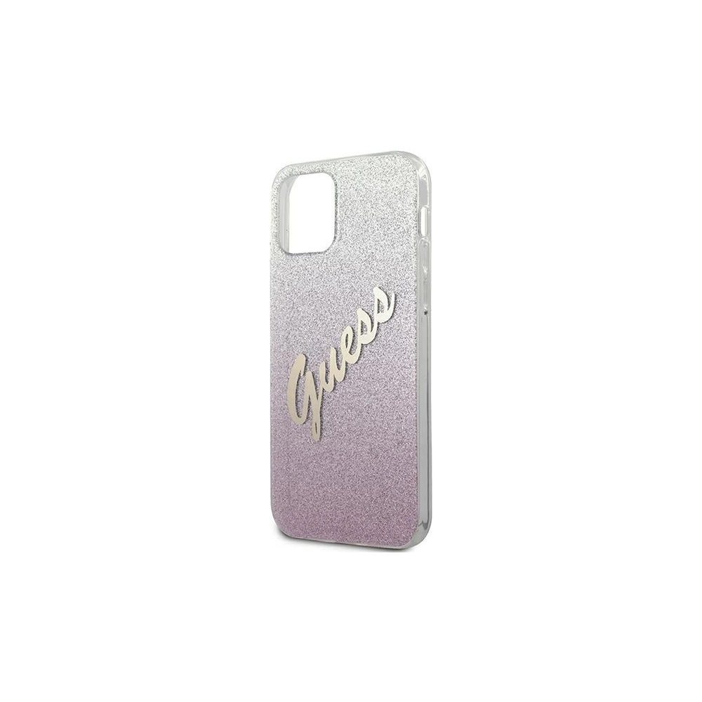 Etui Guess GUHCP12SPCUGLSPI Apple iPhone 12 mini różowy/pink hardcase Glitter Gradient Script