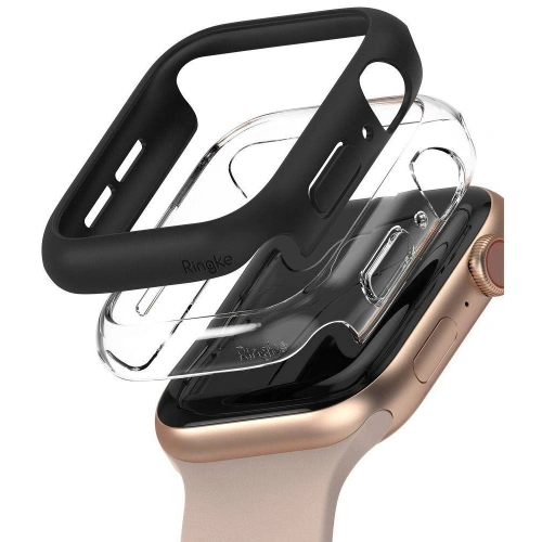 Kup Case Nakładka Ringke Slim Apple Watch 44mm Matt Schwarz + Klar [2 PACK] - RGK1332BLK - {ean13} - Sklep Home Screen