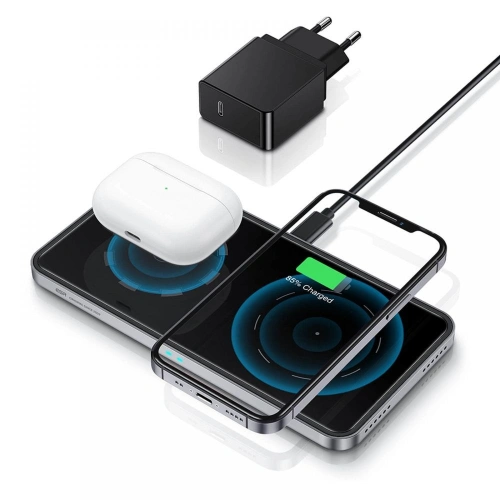 Buy ESR HaloLock 2w1 Magnetic MagSafe Wireless Charger Black - ESR298BLK - {ean13} - Home Screen Store Europe