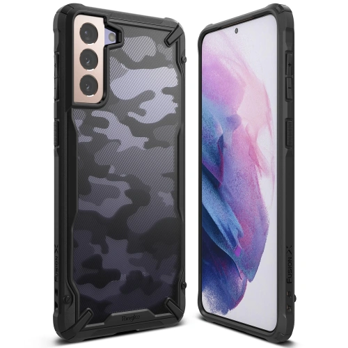 Kup Etui Ringke Fusion-X Design Samsung Galaxy S21+ Plus Camo (Moro) Fekete - RGK1340CAM - {ean13} - Sklep Home Screen