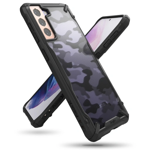 Kup Etui Ringke Fusion-X Design Samsung Galaxy S21+ Plus Camo (Moro) Fekete - RGK1340CAM - {ean13} - Sklep Home Screen