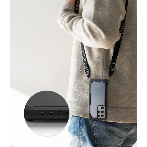 Kup Etui Ringke Fusion-X Samsung Galaxy S21 Ultra Fekete - RGK1343BLK - {ean13} - Sklep Home Screen