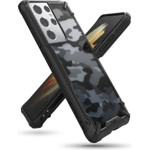 Buy Ringke Fusion-X Design Samsung Galaxy S21 Ultra Camo (Moro) Black - RGK1344CAM - {ean13} - Home Screen Store Europe