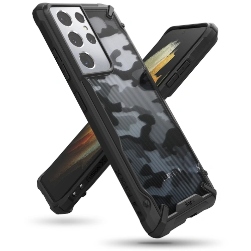 Kup Etui Ringke Fusion-X Design Samsung Galaxy S21 Ultra Camo (Moro) Fekete - RGK1344CAM - {ean13} - Sklep Home Screen