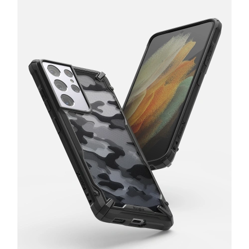 Kup Case Ringke Fusion-X Design Samsung Galaxy S21 Ultra Camo (Moro) Schwarz - RGK1344CAM - {ean13} - Sklep Home Screen
