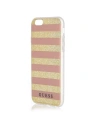Guess GUHCP7STGPI Apple iPhone 7 gold/pink hardcase Ethnic Chic Stripes 3D