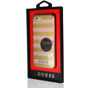 Kup Case Guess GUHCP7STGPI Apple iPhone 7 gold/pink Hardcase Ethnic Chic Stripes 3D - GUE863GLDPNK - {ean13} - Sklep Home Screen