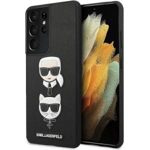 Buy Karl Lagerfeld KLHCS21LSAKICKCBK Samsung Galaxy S21 Ultra black hardcase Saffiano Ikonik Karl&Choupette Head - KLD441BLK - {ean13} - Home Screen Store Europe