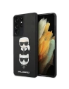 Karl Lagerfeld KLHCS21LSAKICKCBK Samsung Galaxy S21 Ultra black hardcase Saffiano Ikonik Karl&Choupette Head