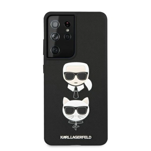 Kup Etui Karl Lagerfeld KLHCS21LSAKICKCBK Samsung Galaxy S21 Ultra fekete/black hardcase Saffiano Ikonik Karl&Choupette Head - KLD441BLK - {ean13} - Sklep Home Screen