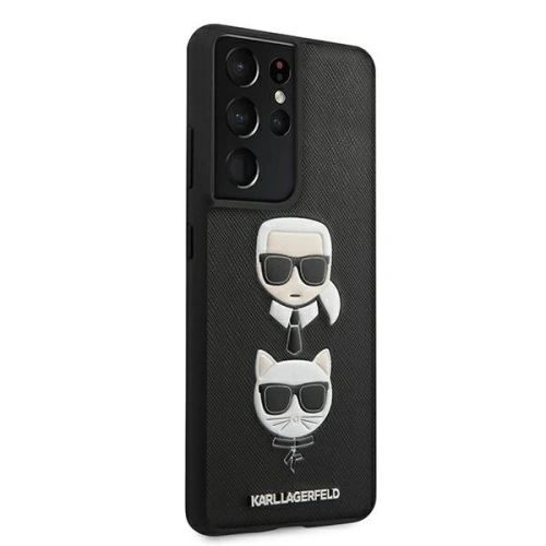 Kup Etui Karl Lagerfeld KLHCS21LSAKICKCBK Samsung Galaxy S21 Ultra fekete/black hardcase Saffiano Ikonik Karl&Choupette Head - KLD441BLK - {ean13} - Sklep Home Screen