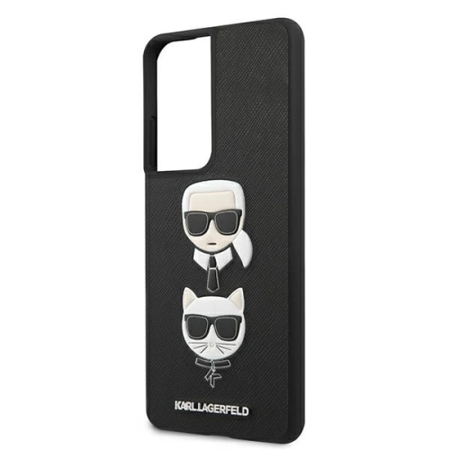 Kup Etui Karl Lagerfeld KLHCS21LSAKICKCBK Samsung Galaxy S21 Ultra fekete/black hardcase Saffiano Ikonik Karl&Choupette Head - KLD441BLK - {ean13} - Sklep Home Screen