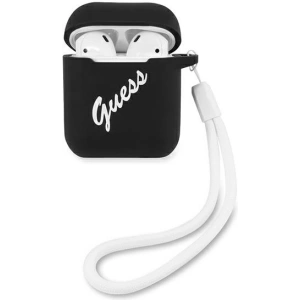 Kup Etui Guess GUACA2LSVSBW pentru Apple AirPods capac negru alb/silicona vintage - GUE864BLKWHT - {ean13} - Sklep Home Screen