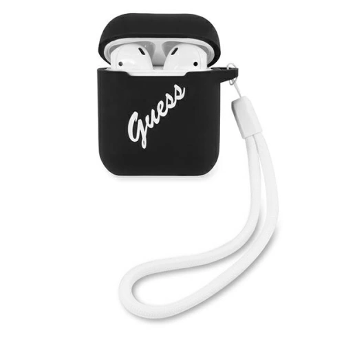 Kup Etui Guess GUACA2LSVSBW Apple AirPods tok fekete-fehér/szilikon vintage - GUE864BLKWHT - {ean13} - Sklep Home Screen