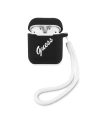 Etui Guess GUACA2LSVSBW Apple AirPods kryt černobílý/black white silikonový vintage