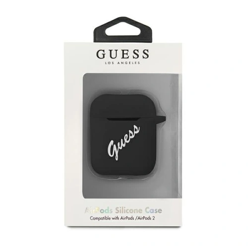 Kup Etui Guess GUACA2LSVSBW Apple AirPods tok fekete-fehér/szilikon vintage - GUE864BLKWHT - {ean13} - Sklep Home Screen