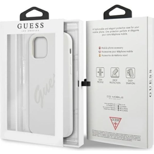 Buy Guess GUHCP12LLSVSCR Apple iPhone 12 Pro Max cream hardcase Script Vintage - GUE865CRM - {ean13} - Home Screen Store Europe