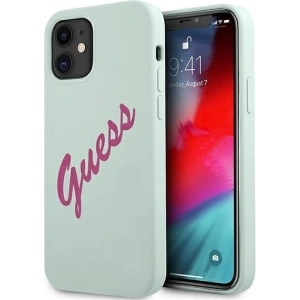 Kup Etui Guess GUHCP12SLSVSBF Apple iPhone 12 mini niebieski fuksja/blue fuschia hardcase Silicone Vintage - GUE866BLUFKS - {ean13} - Sklep Home Screen