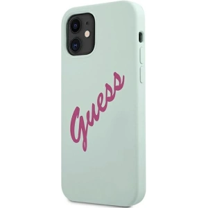 Kup Etui Guess GUHCP12SLSVSBF Apple iPhone 12 mini niebieski fuksja/blue fuschia hardcase Silicone Vintage - GUE866BLUFKS - {ean13} - Sklep Home Screen