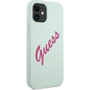 Kup Etui Guess GUHCP12SLSVSBF Apple iPhone 12 mini niebieski fuksja/blue fuschia hardcase Silicone Vintage - GUE866BLUFKS - {ean13} - Sklep Home Screen