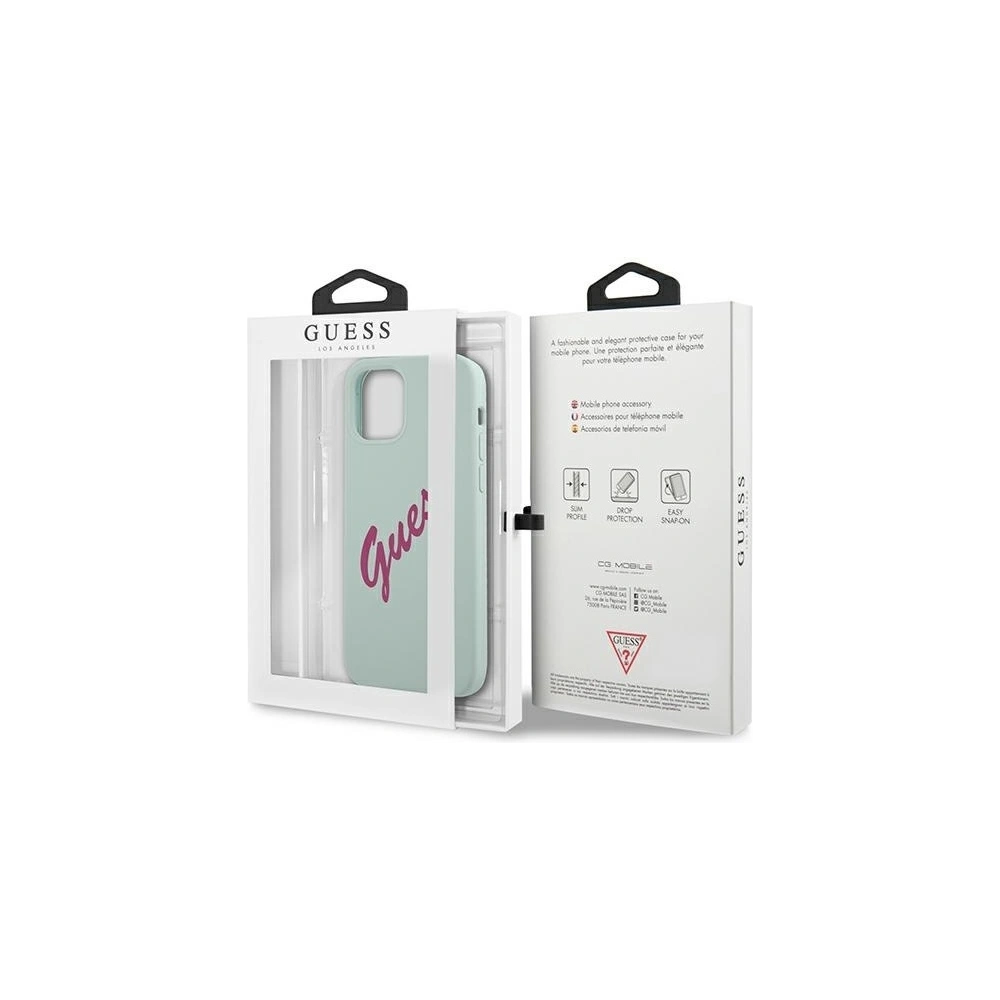 Etui Guess GUHCP12SLSVSBF Apple iPhone 12 mini niebieski fuksja/blue fuschia hardcase Silicone Vintage