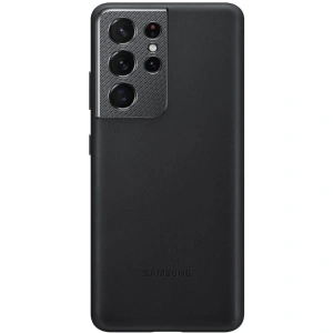 Buy Samsung Galaxy S21 Ultra EF-VG998LB black Leather Cover - SMG356BLK - {ean13} - Home Screen Store Europe