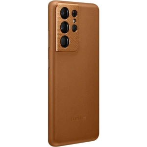 Buy Samsung Galaxy S21 Ultra EF-VG998LA brown Leather Cover - SMG355BR - {ean13} - Home Screen Store Europe