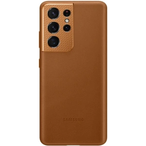 Buy Samsung Galaxy S21 Ultra EF-VG998LA brown Leather Cover - SMG355BR - {ean13} - Home Screen Store Europe