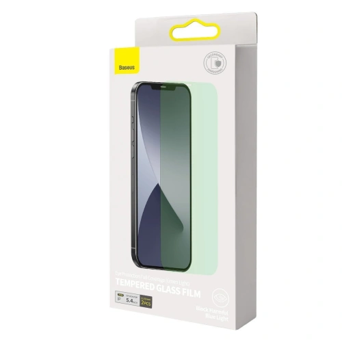 Buy Tempered Glass 0.15mm Baseus Eye-Protection Apple iPhone 12 mini [2 PACK] - BSU2007 - {ean13} - Home Screen Store Europe