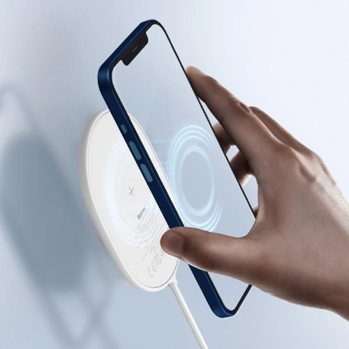 Buy Baseus Light wireless induction charger for iPhone 12, 15W (white) - BSU2012WHT - {ean13} - Home Screen Store Europe