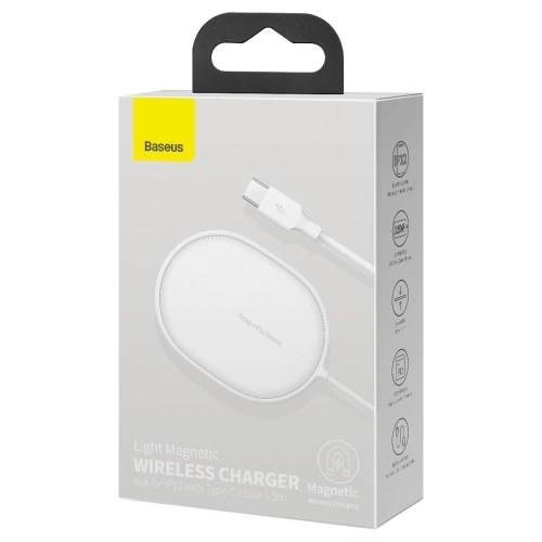 Kup Încărcător wireless inductiv Baseus Light pentru iPhone 12, 15W (alb) - BSU2012WHT - {ean13} - Sklep Home Screen