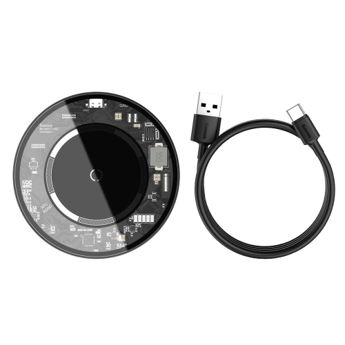 Kup Încărcător wireless inductiv cu magnet Baseus Simple 15W (transparent) - BSU2013CL - {ean13} - Sklep Home Screen