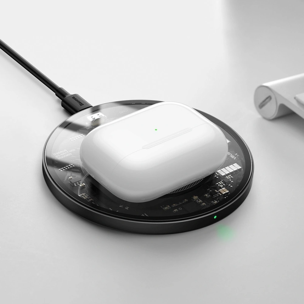 Bezprzewodowa ładowarka indukcyjna z magnesem Baseus Simple 15W (przezroczysta)