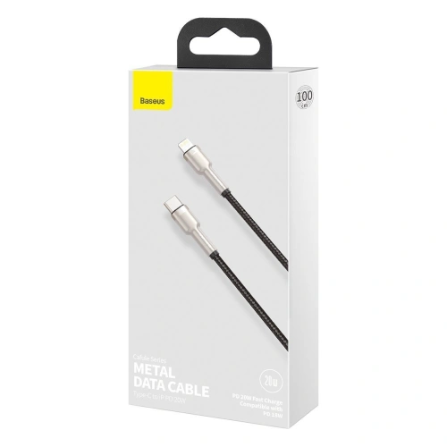 Kup Kabel USB-C do Lightning Baseus Cafule, PD, 20W, 1m (černý) - BSU2015BLK - {ean13} - Sklep Home Screen