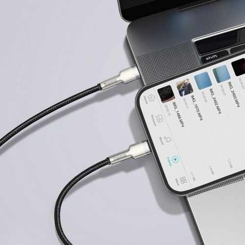 Kup USB-C a Lightning kábel Baseus Cafule, PD, 20W, 1m (fekete) - BSU2015BLK - {ean13} - Sklep Home Screen