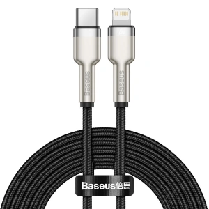 Buy USB-C cable for Lightning Baseus Cafule, PD, 20W, 2m (black) - BSU2016BLK - {ean13} - Home Screen Store Europe