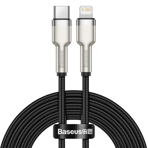 Kup USB-C to Lightning kábel Baseus Cafule, PD, 20W, 2m (fekete) - BSU2016BLK - {ean13} - Sklep Home Screen