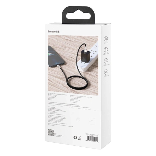Kup USB-C to Lightning kábel Baseus Cafule, PD, 20W, 2m (fekete) - BSU2016BLK - {ean13} - Sklep Home Screen